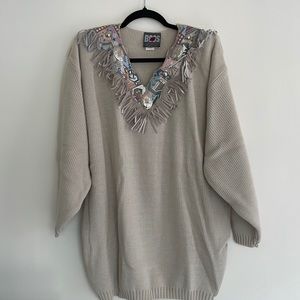 Vintage Western Fringe Sweater